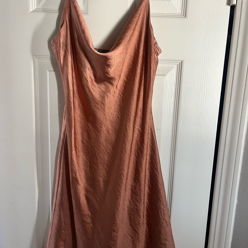 Audrey 3+1 Pink Cowl Neck Sleeveless Mini Sundress